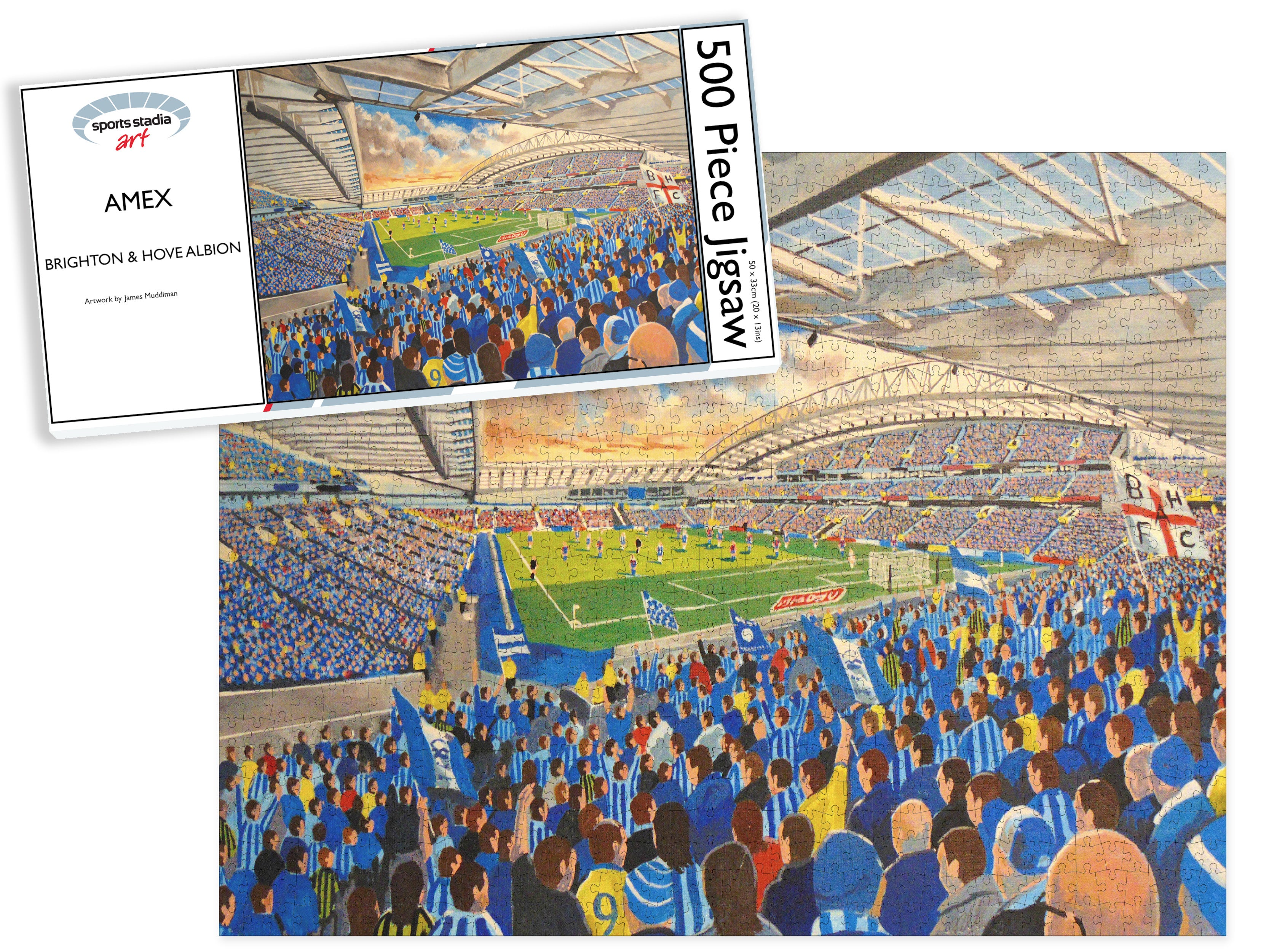 Brighton & Hove Albion FC Amex Stadium Art Jigsaw Puzzle