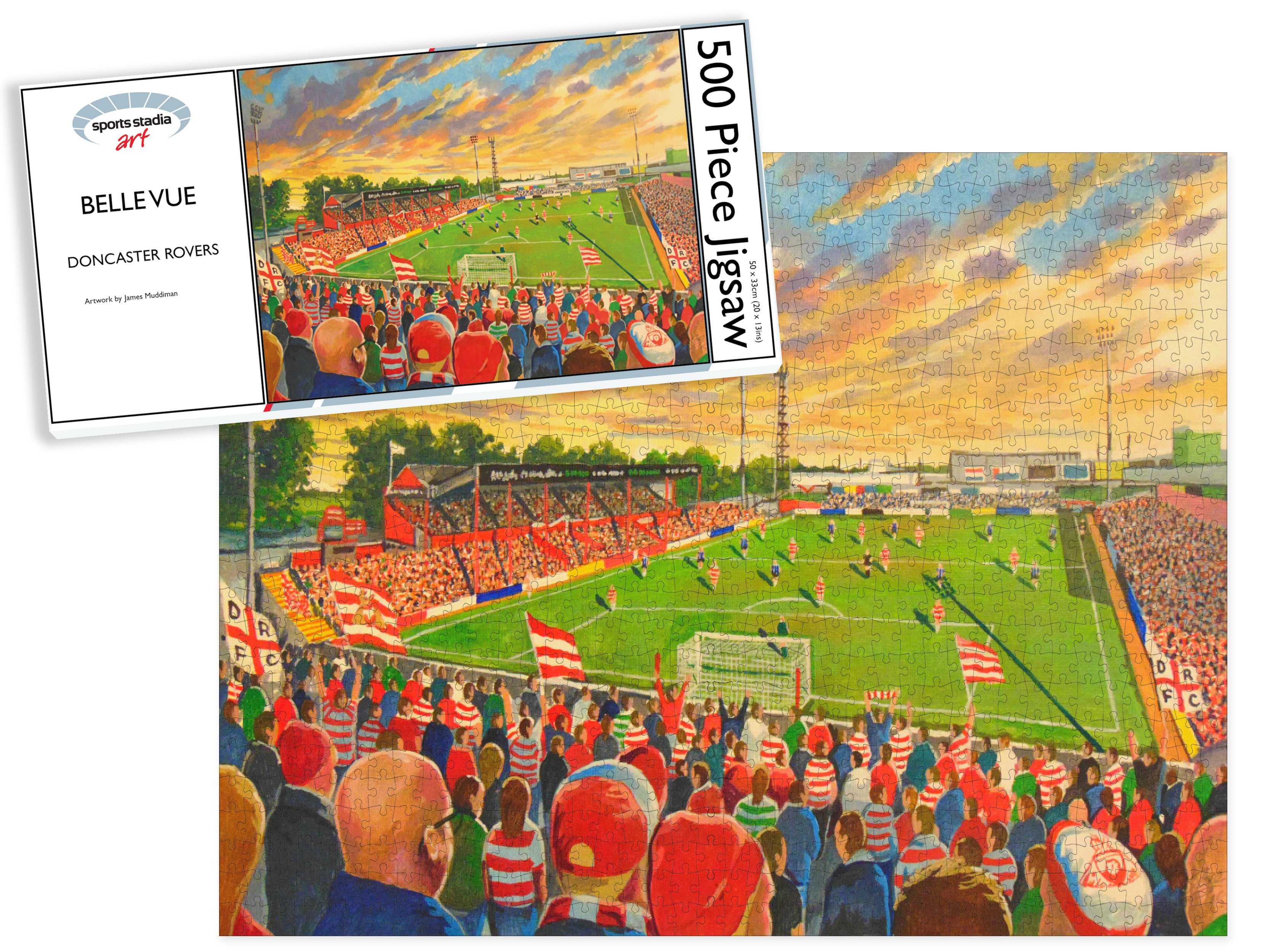 Doncaster Rovers FC Belle Vue Stadium Art Jigsaw Puzzle