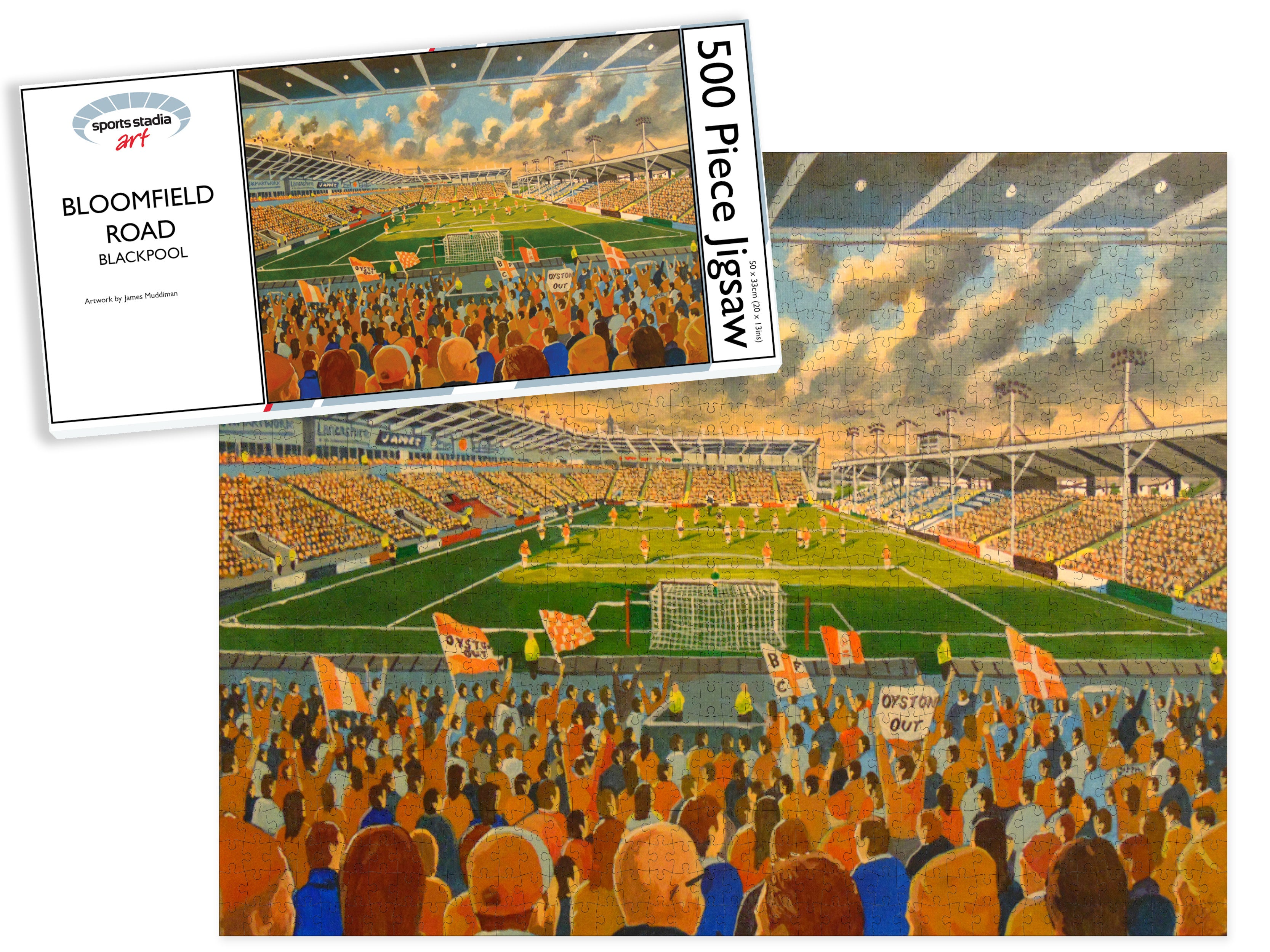 Blackpool FC Bloomfield Road Stadium Art Jigsaw Puzzle