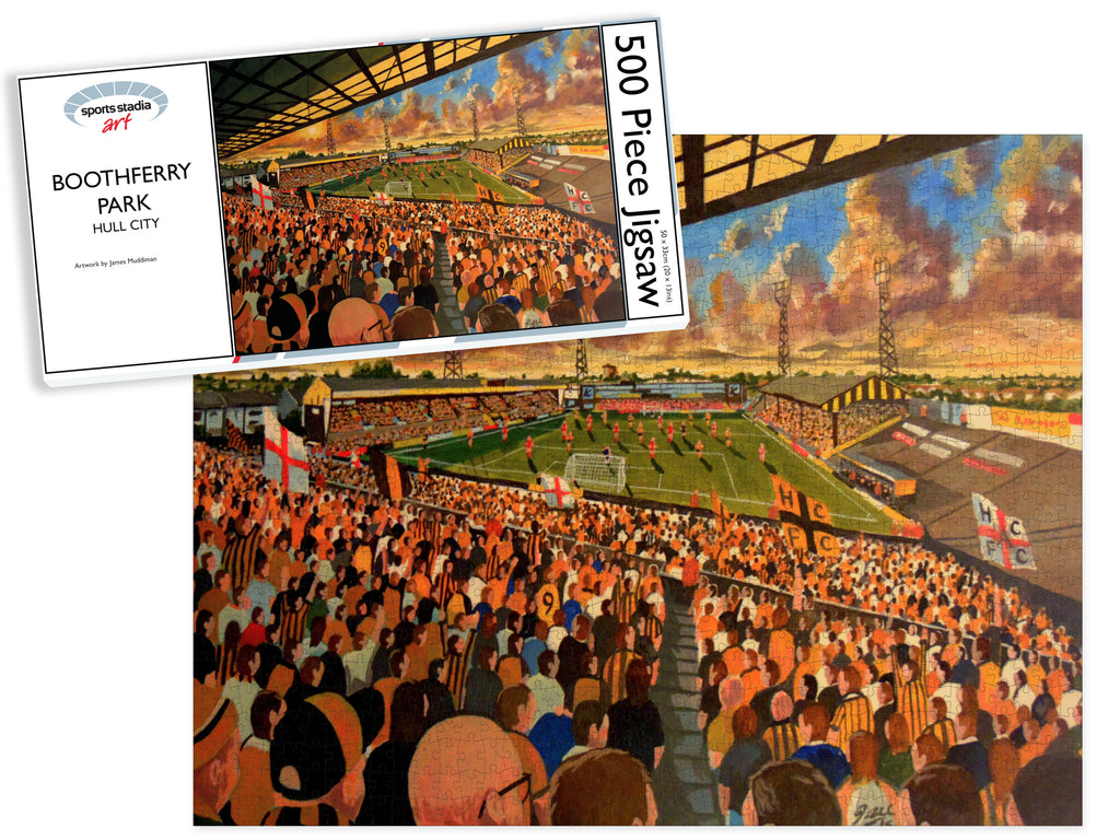 Hull City FC Boothferry Park Stadium Art Jigsaw Puzzle