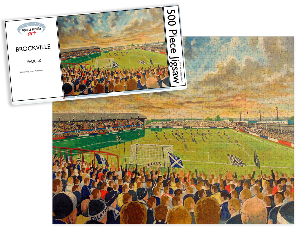 Falkirk FC Brockville Stadium Art Jigsaw Puzzle