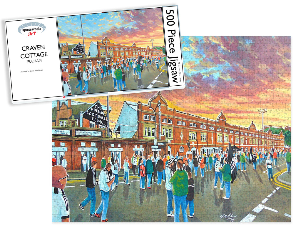 Fulham FC Craven Cottage Stadium Art 'Going to the Match' Jigsaw Puzzle