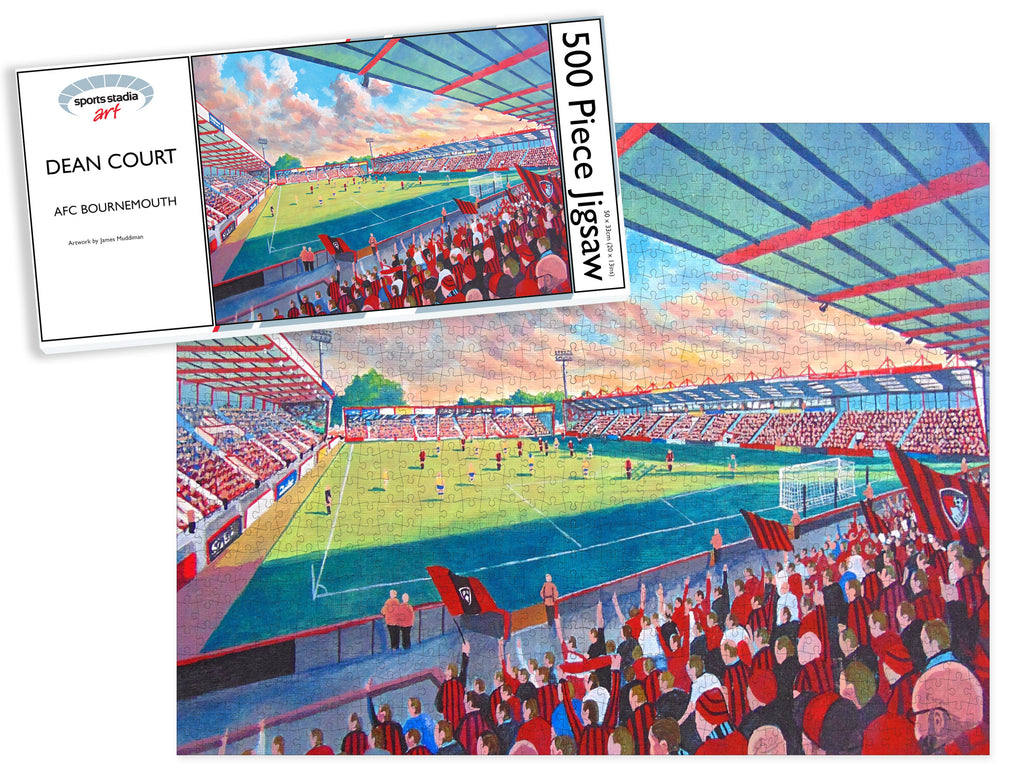 AFC Bournemouth Dean Court Stadium Art Jigsaw Puzzle