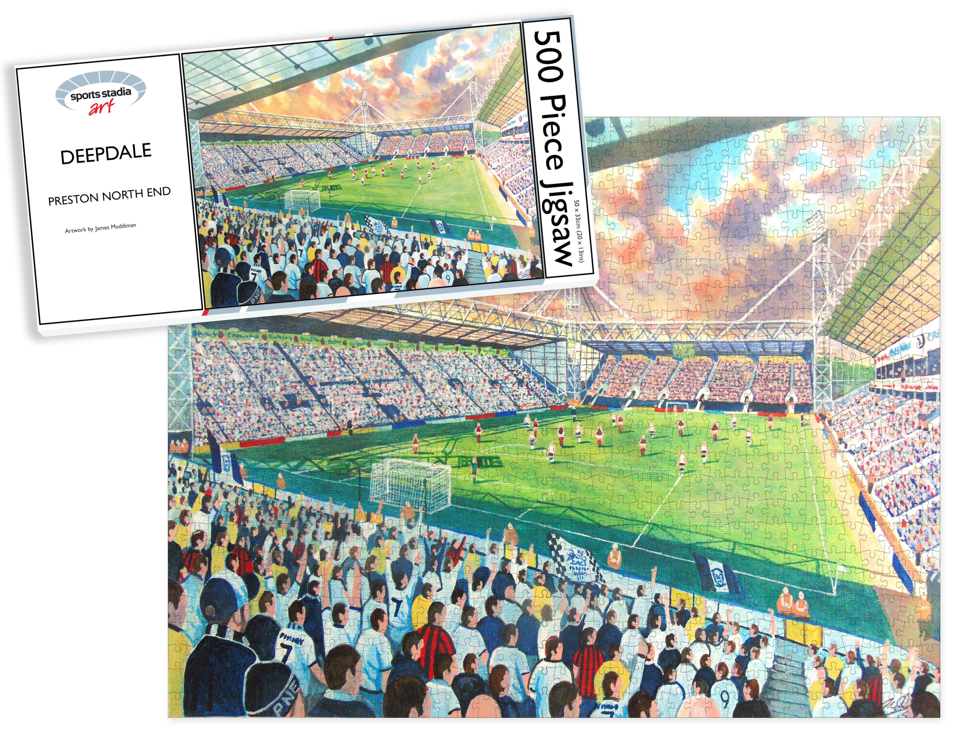 Preston North End FC Deepdale Stadium Art Jigsaw Puzzle