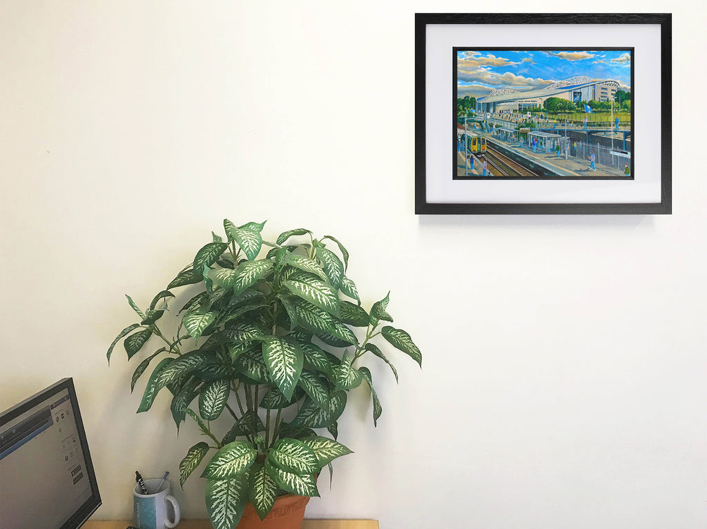 Brighton & Hove Albion FC Amex Stadium 'Going to the Match' A4 Art Print