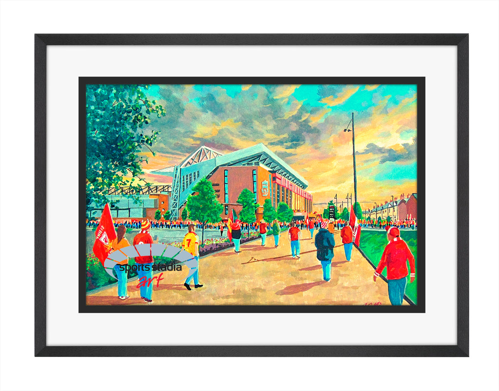 Liverpool FC Anfield Stadium 'Going to the Match' A4 Art Print