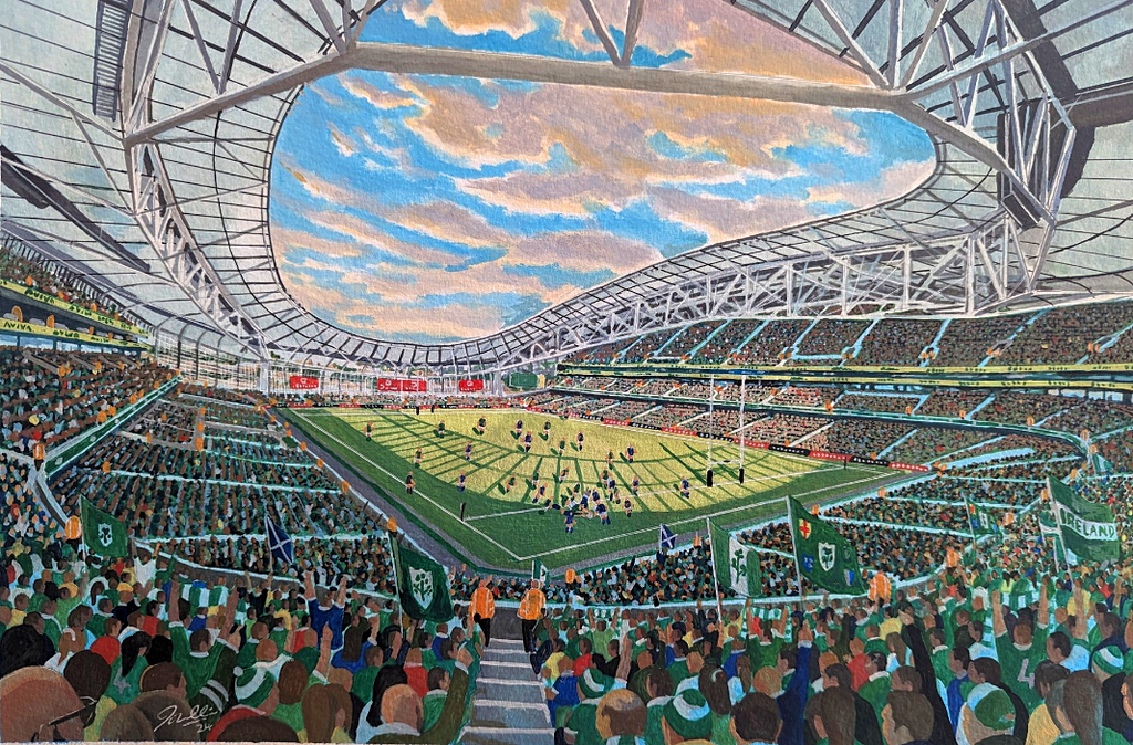 Aviva Stadium Republic of Ireland Wall Art A4 Print