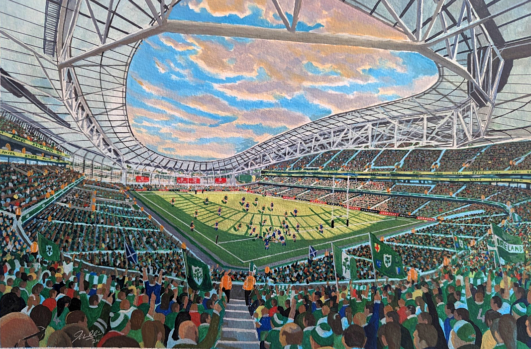 Aviva Stadium Republic of Ireland Wall Art A4 Print