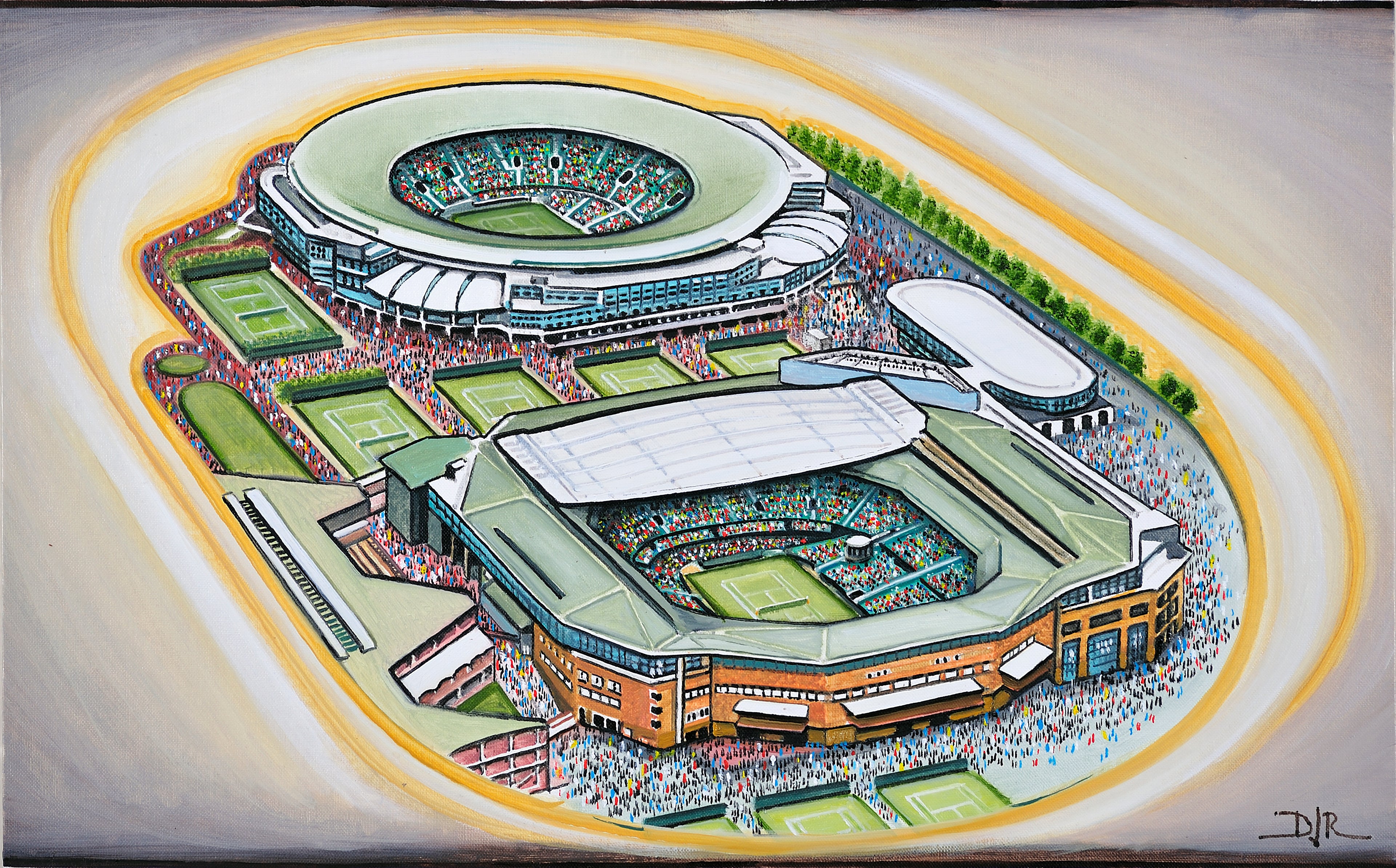 All England Lawn Tennis Grand Slam Stadium Art Jigsaw Puzzle
