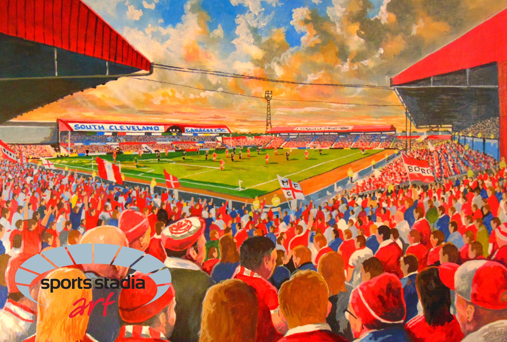 Middlesbrough FC Ayresome Park Stadium Art Jigsaw Puzzle