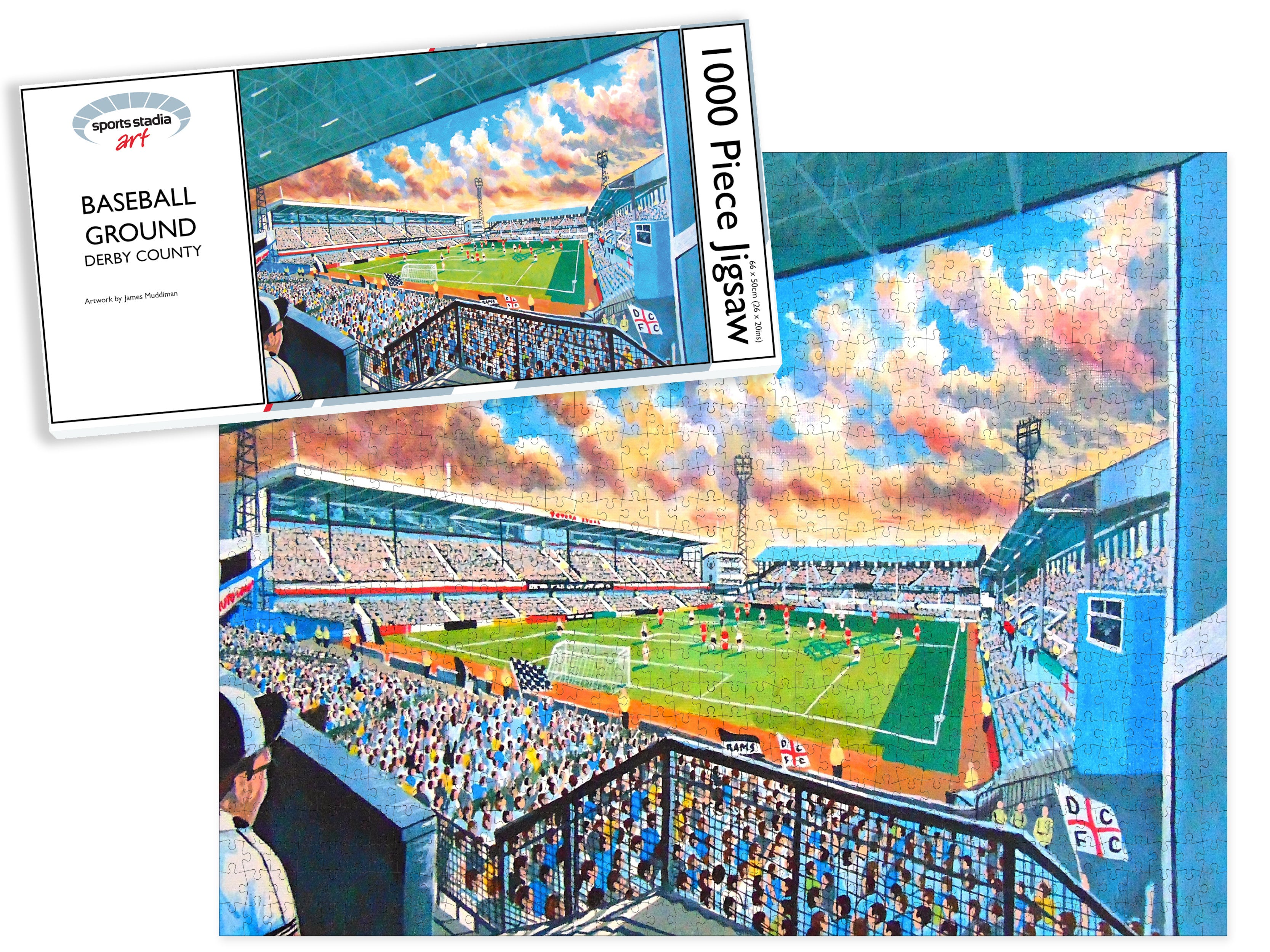 Derby County FC Baseball Ground Stadium Art Jigsaw Puzzle
