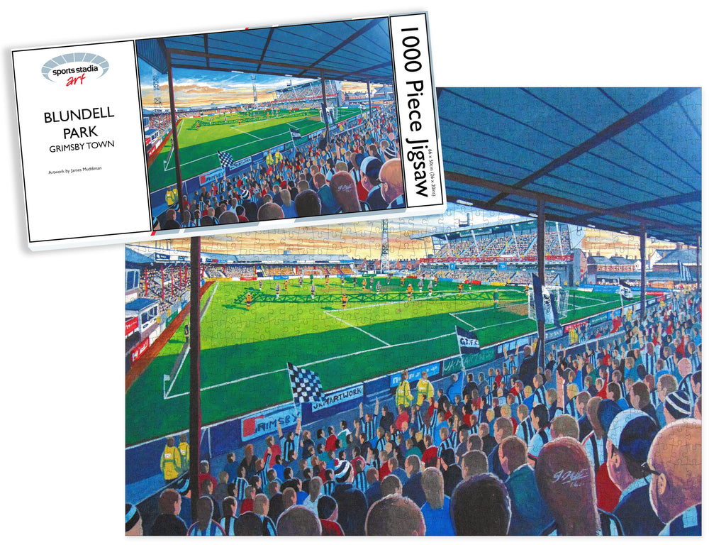 Grimsby Town FC Blundell Park Stadium Art Jigsaw Puzzle
