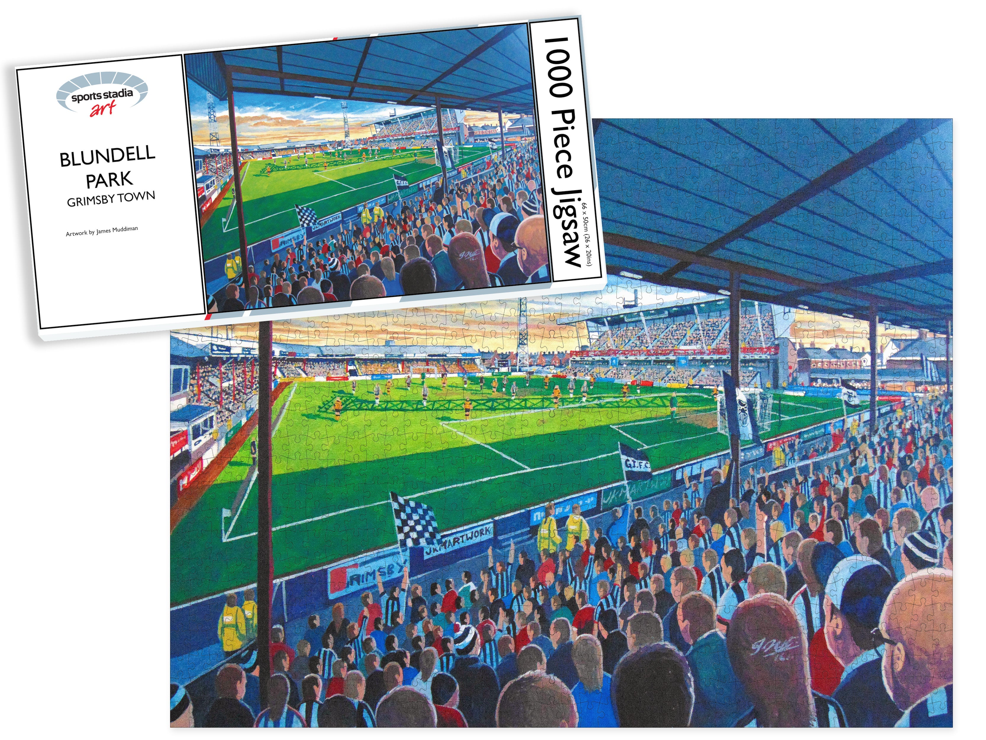 Grimsby Town FC Blundell Park Stadium Art Jigsaw Puzzle