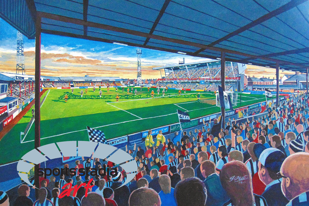 Grimsby Town FC Blundell Park Stadium Art Jigsaw Puzzle