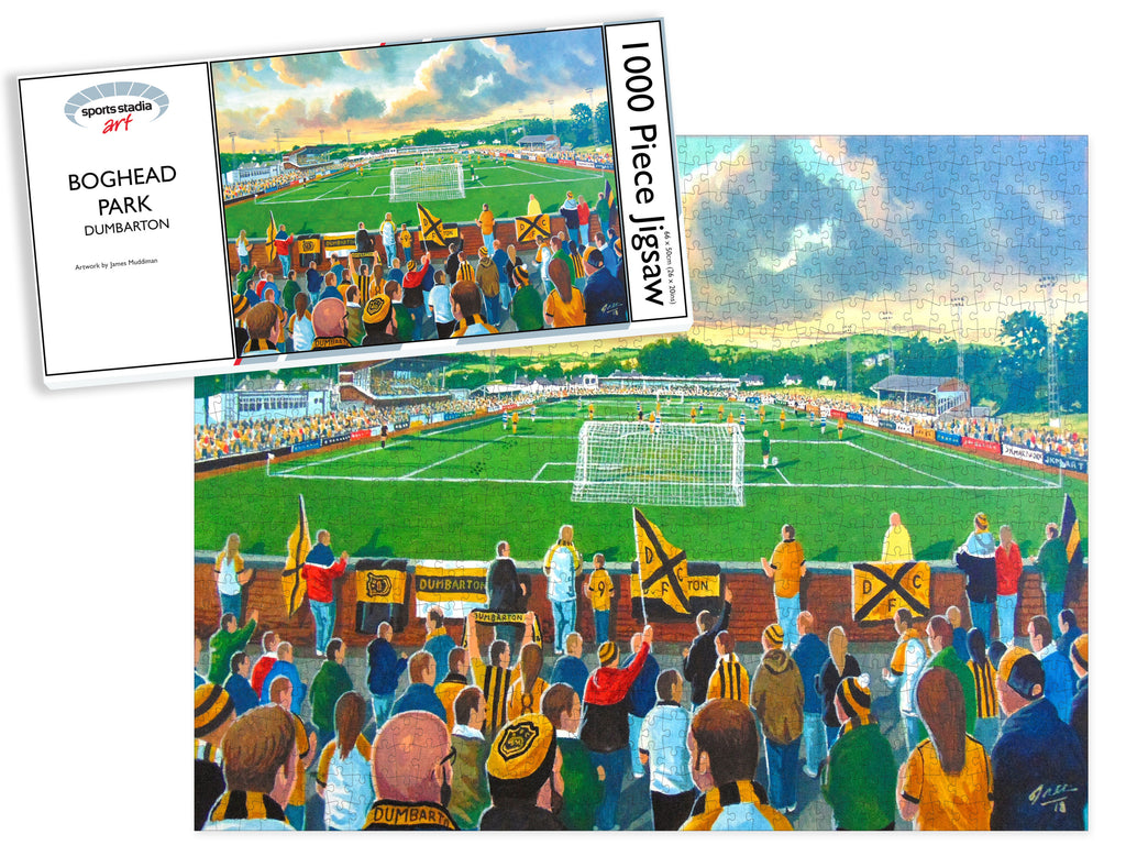 Dumbarton FC Boghead Park Stadium Art Jigsaw Puzzle