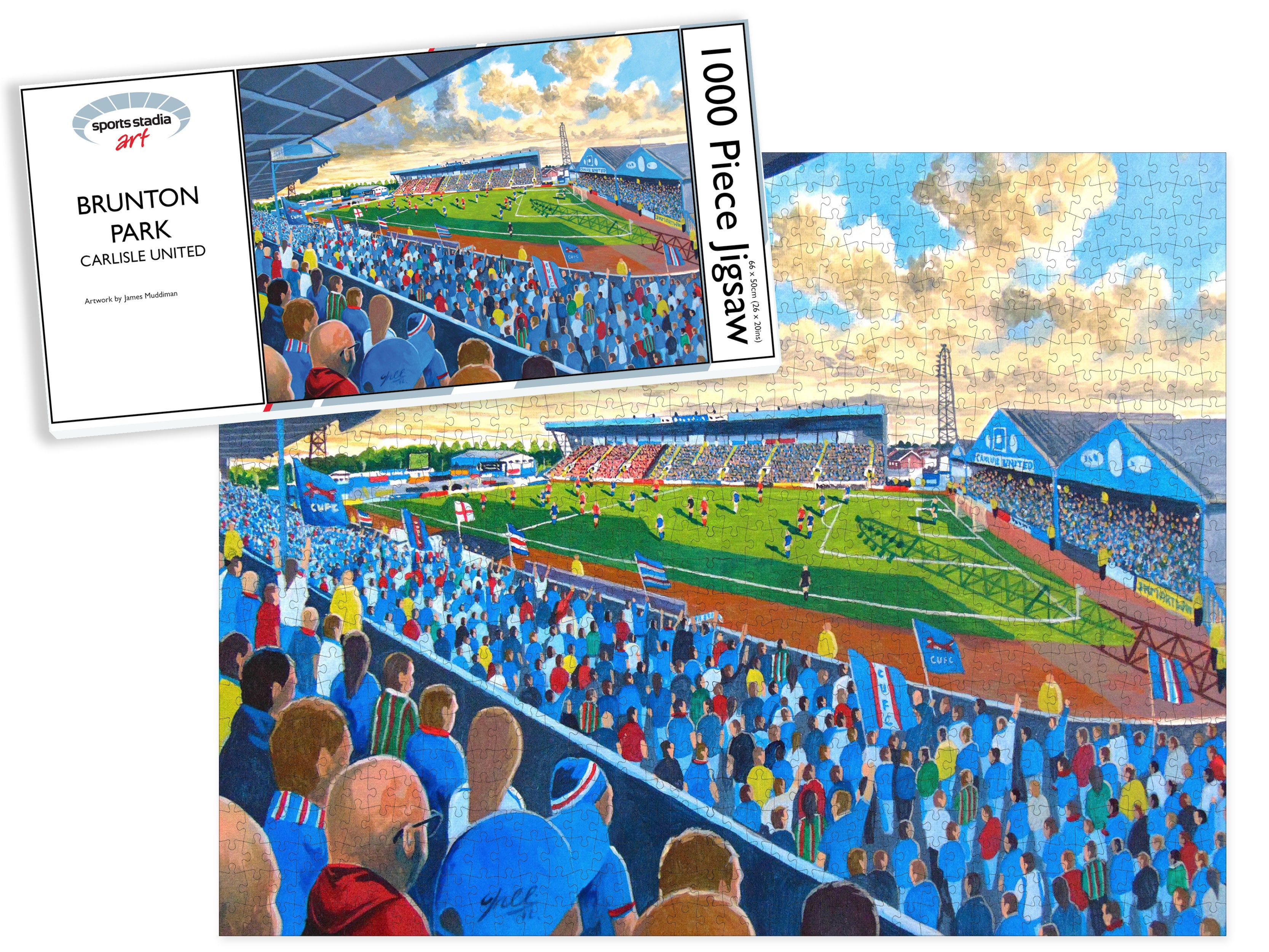 Carlisle United FC Brunton Park Stadium Art Jigsaw Puzzle