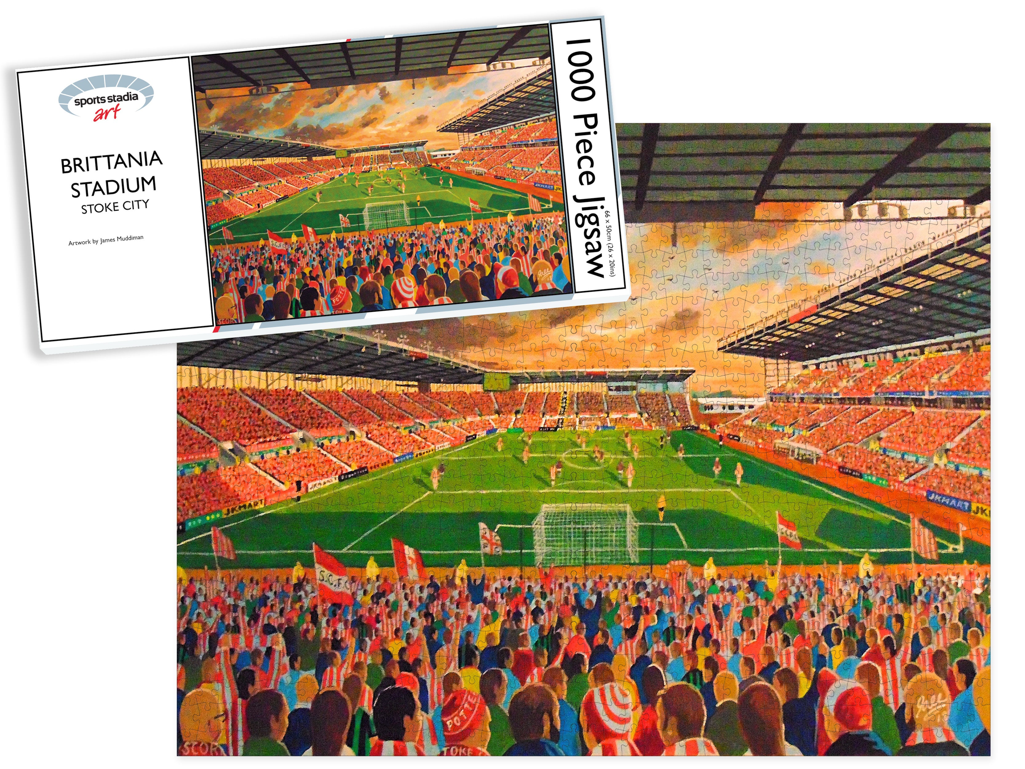 Stoke City FC Britannia Stadium Art Jigsaw Puzzle