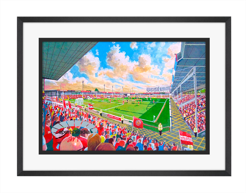 Walsall FC Bescot Stadium Wall Art A4 Print