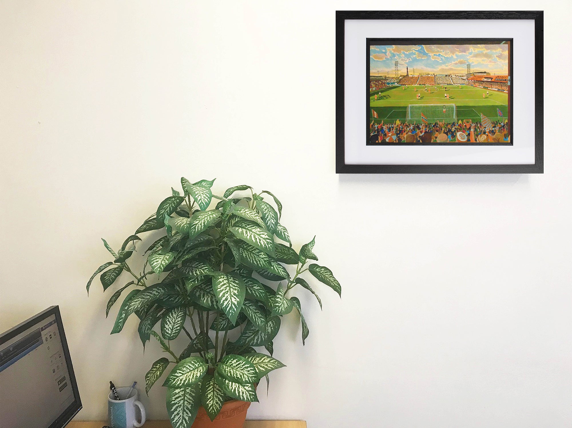 Blackpool FC Bloomfield Road Stadium 'Yesteryear' Wall Art A4 Print