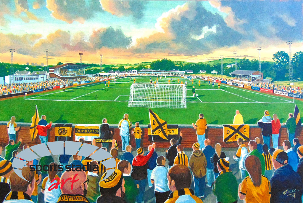 Dumbarton FC Boghead Park Stadium Wall Art A4 Print