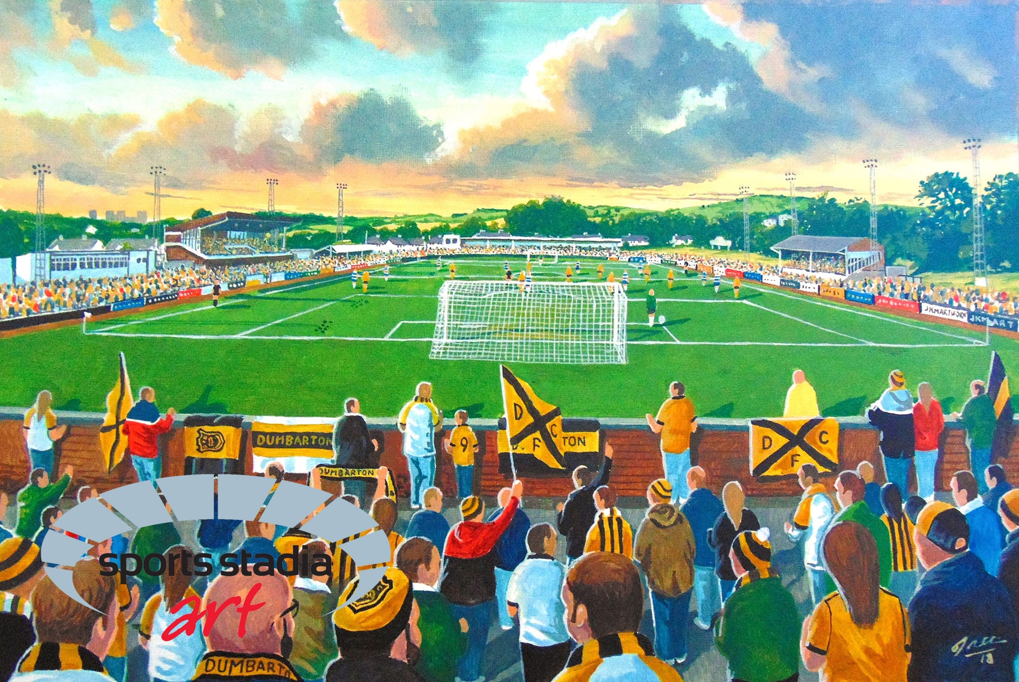 Dumbarton FC Boghead Park Stadium Wall Art A4 Print