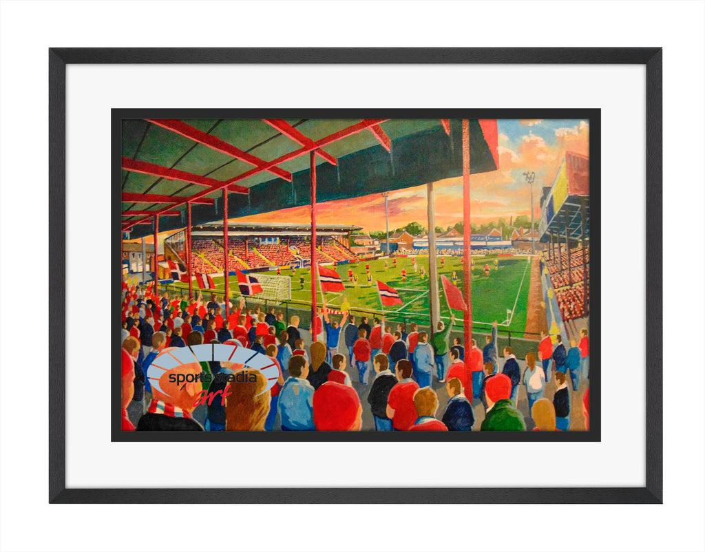 York City FC Bootham Crescent Stadium Wall Art A4 Print