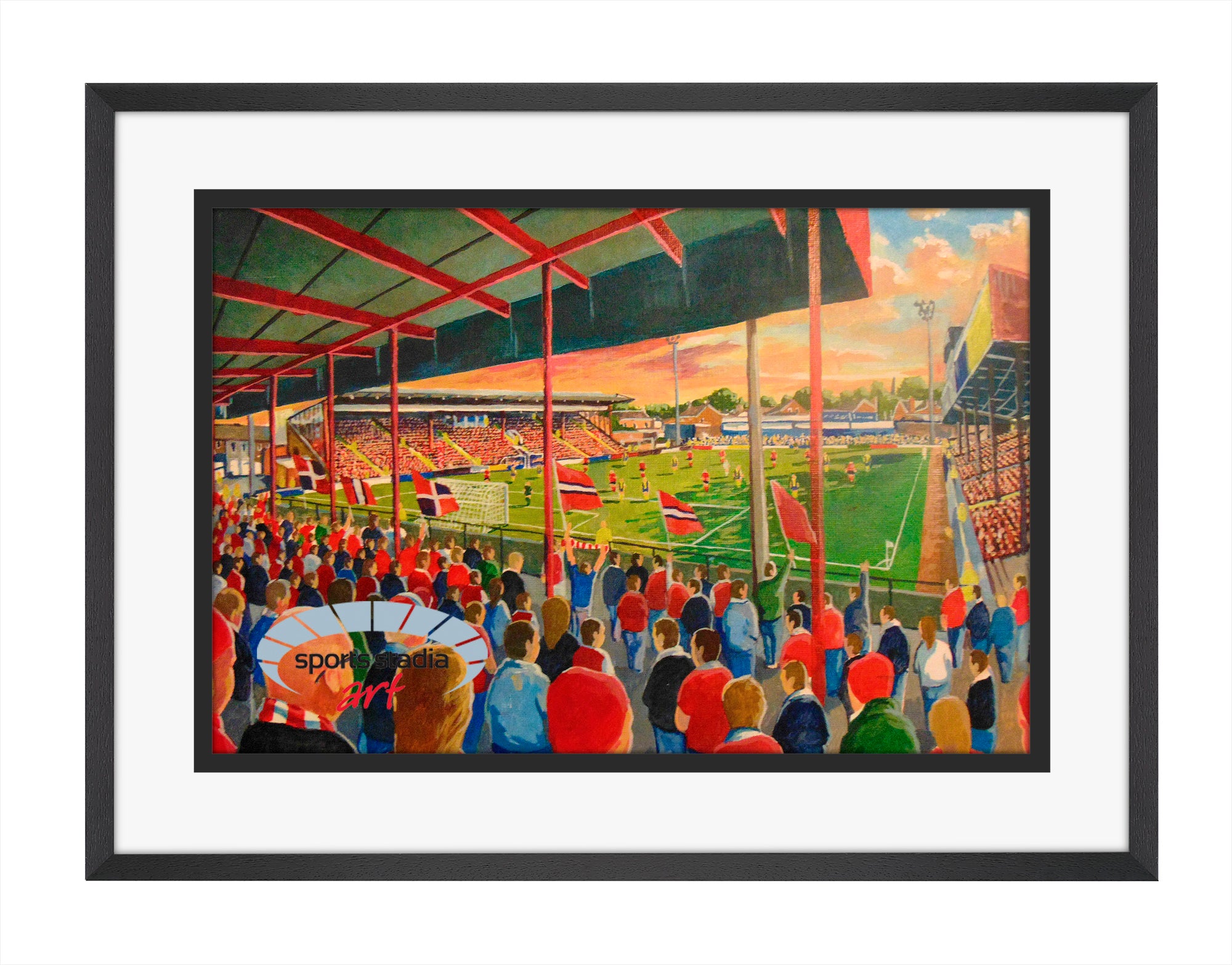 York City FC Bootham Crescent Stadium Wall Art A4 Print