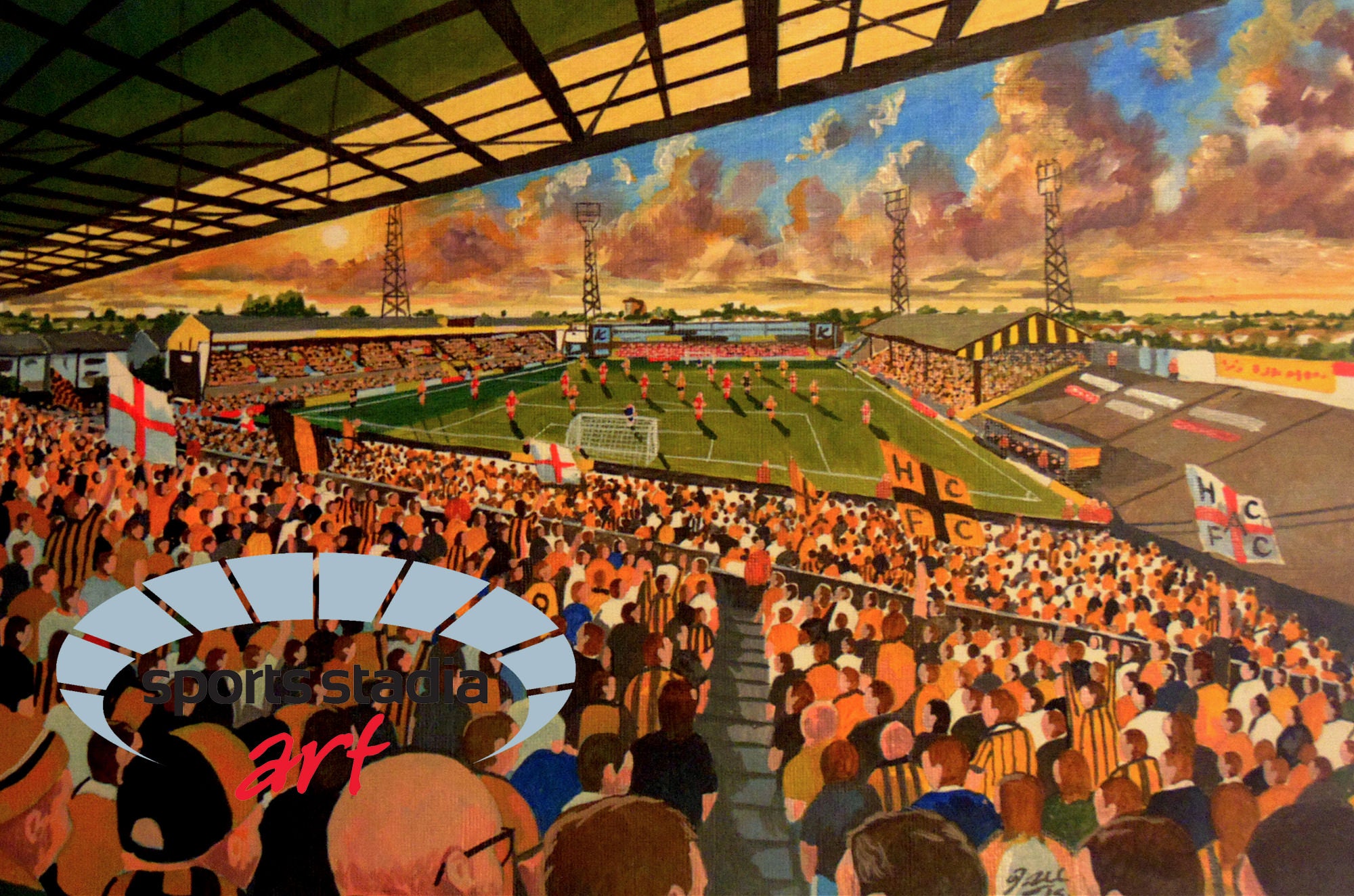 Hull City FC Boothferry Park Stadium Wall Art A4 Print