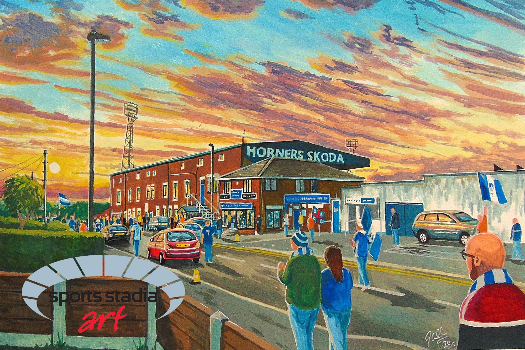 Oldham Athletic FC Boundary Park 'Going to the Match' Wall Art A4 Print