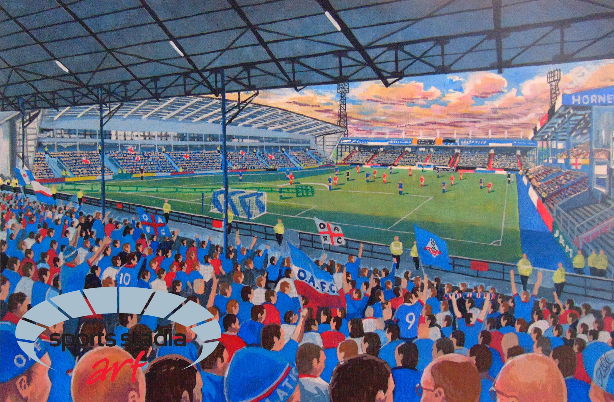 Oldham Athletic FC Boundary Park Stadium Art Jigsaw Puzzle