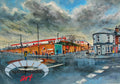 Sheffield United FC Bramall Lane Stadium 'Going to the Match' Wall Art A4 Print