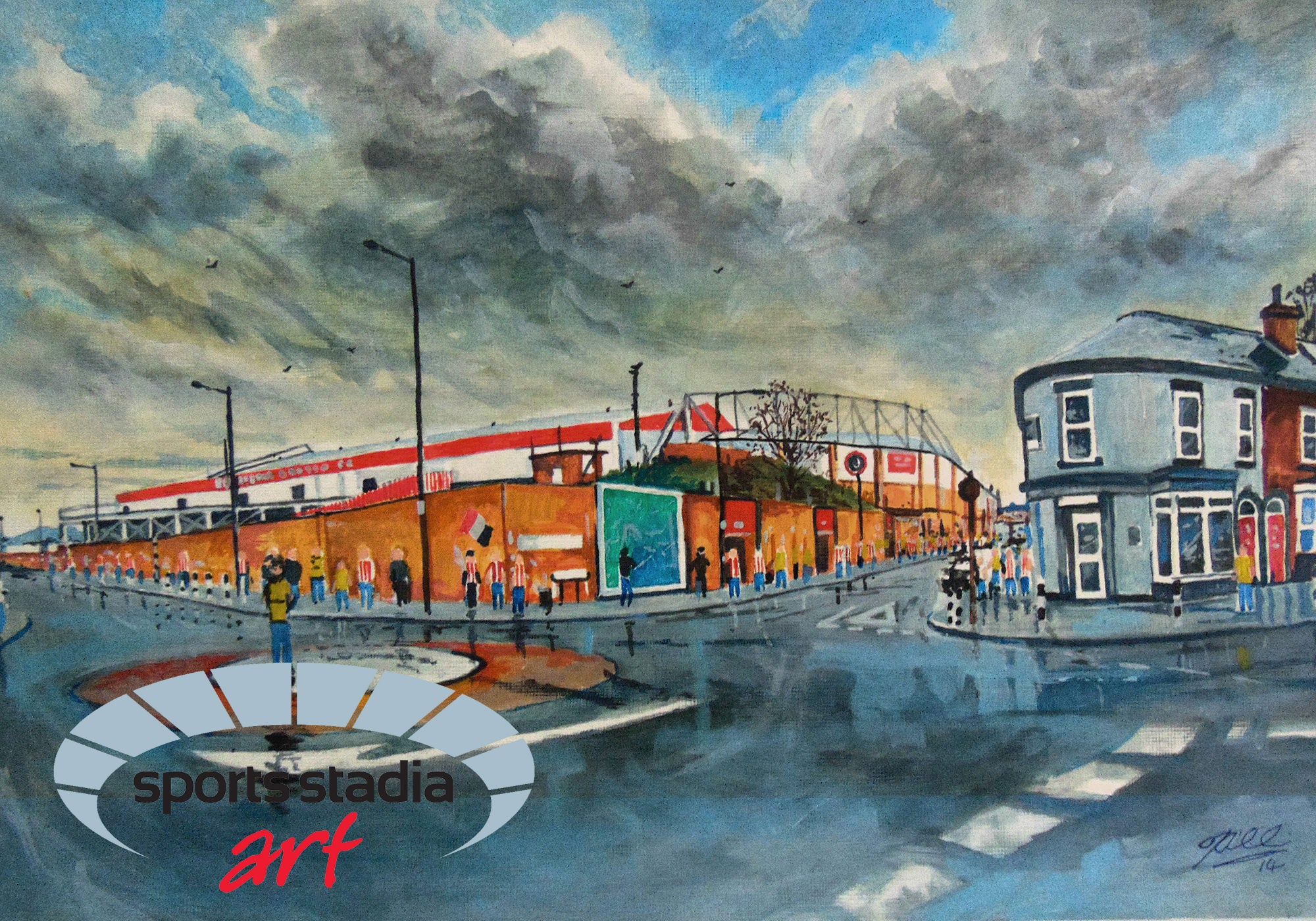 Sheffield United FC Bramall Lane Stadium 'Going to the Match' Wall Art A4 Print