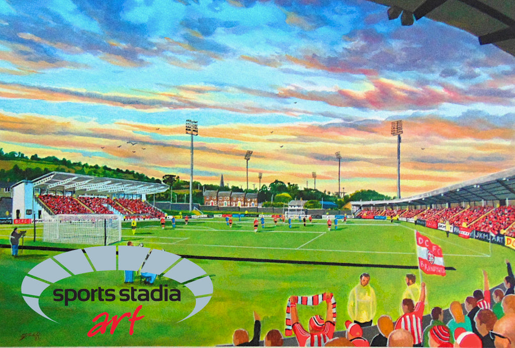 Derry City FC Brandywell Stadium Wall Art A4 Print