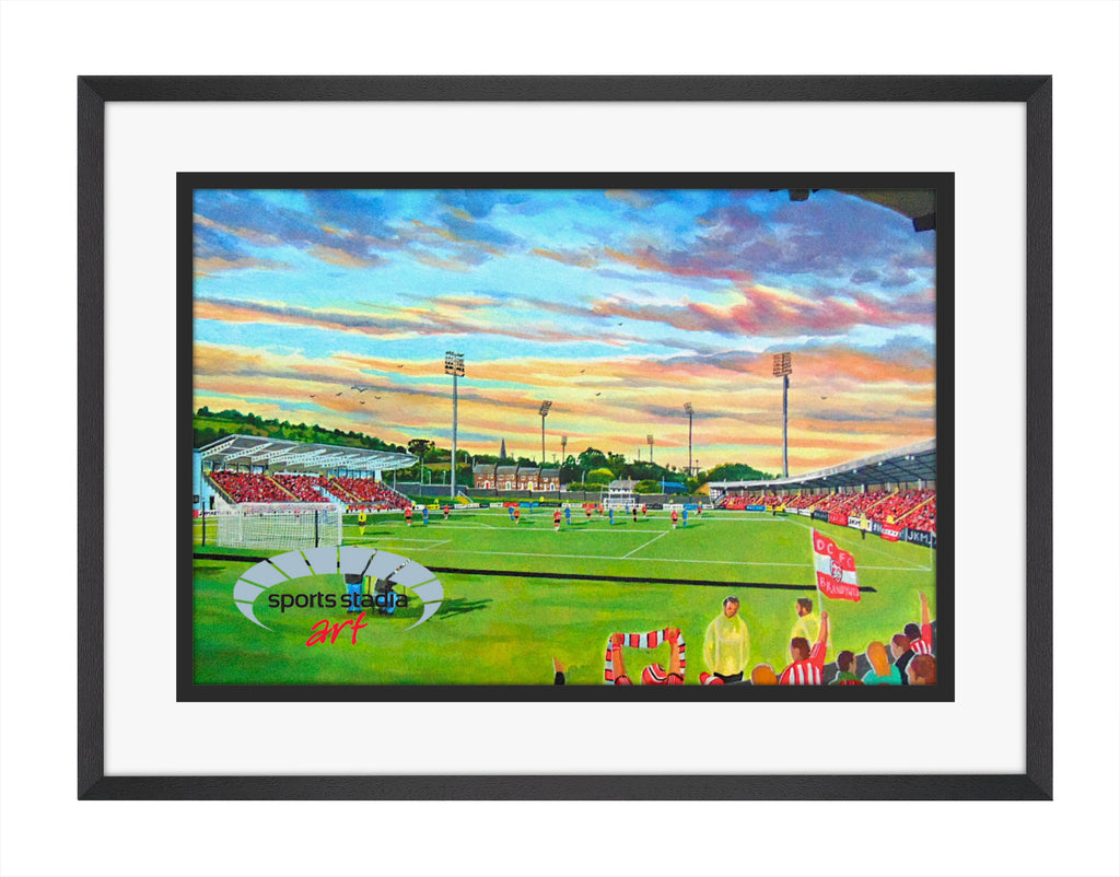 Derry City FC Brandywell Stadium Wall Art A4 Print