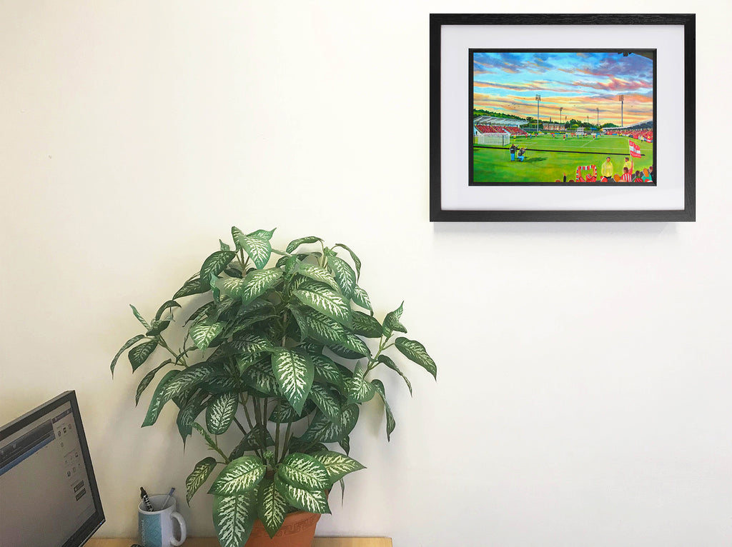 Derry City FC Brandywell Stadium Wall Art A4 Print