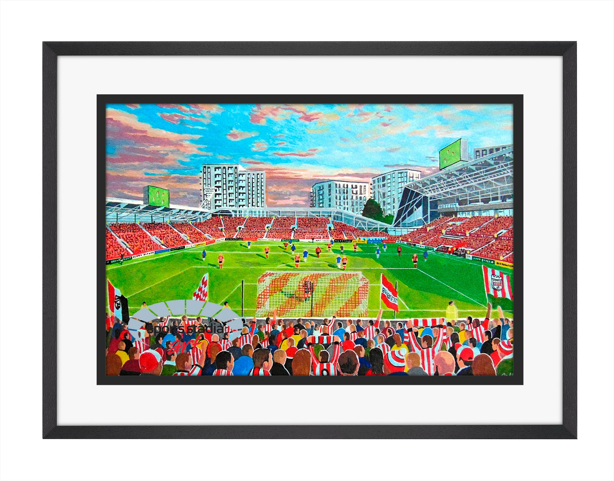 Brentford FC G-TECH Stadium A4 Art Print
