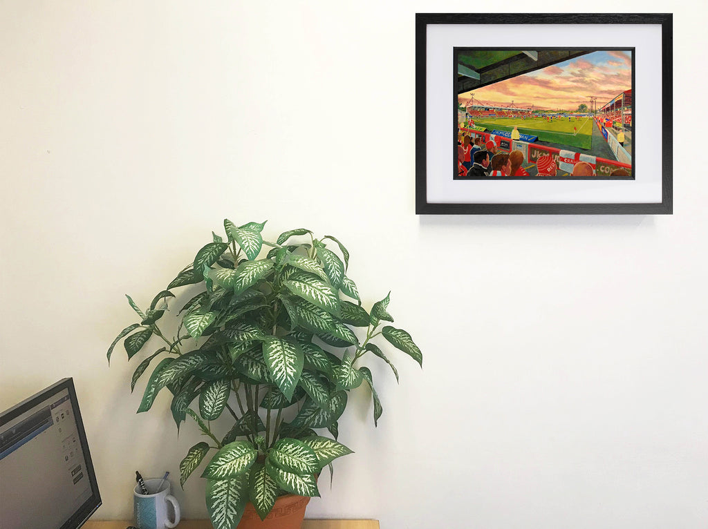 Crawley Town FC Broadfield Stadium Wall Art A4 Print