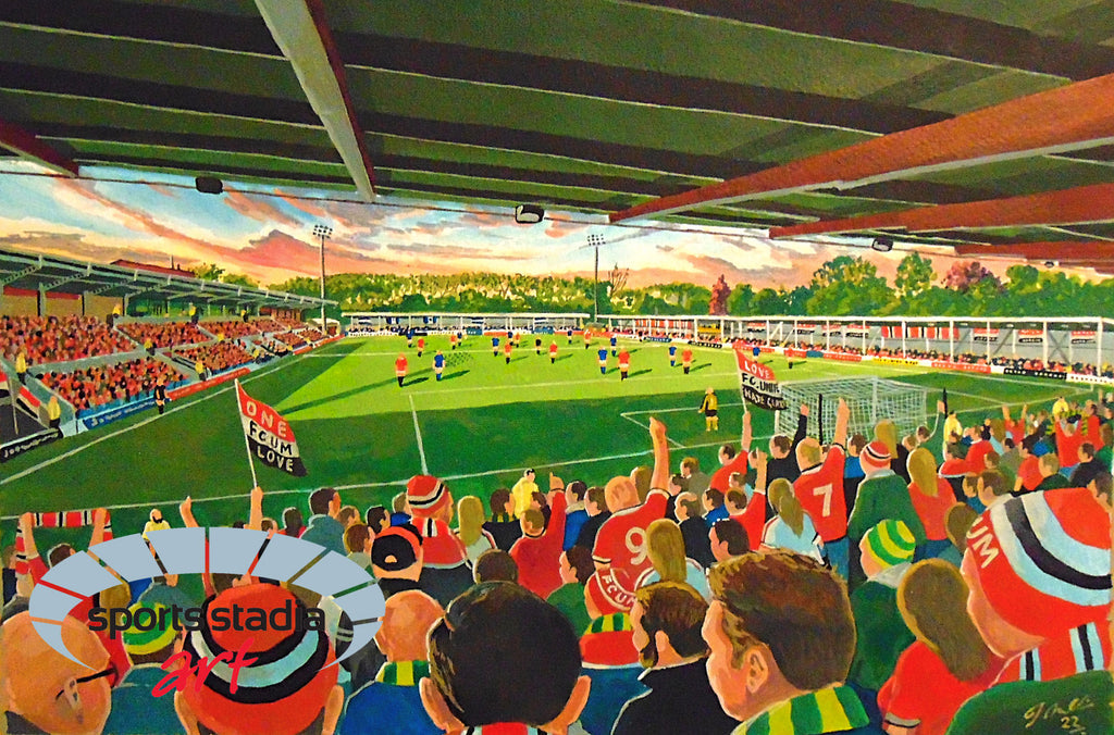 FC United of Manchester Broadhurst Park Stadium Wall Art A4 Print