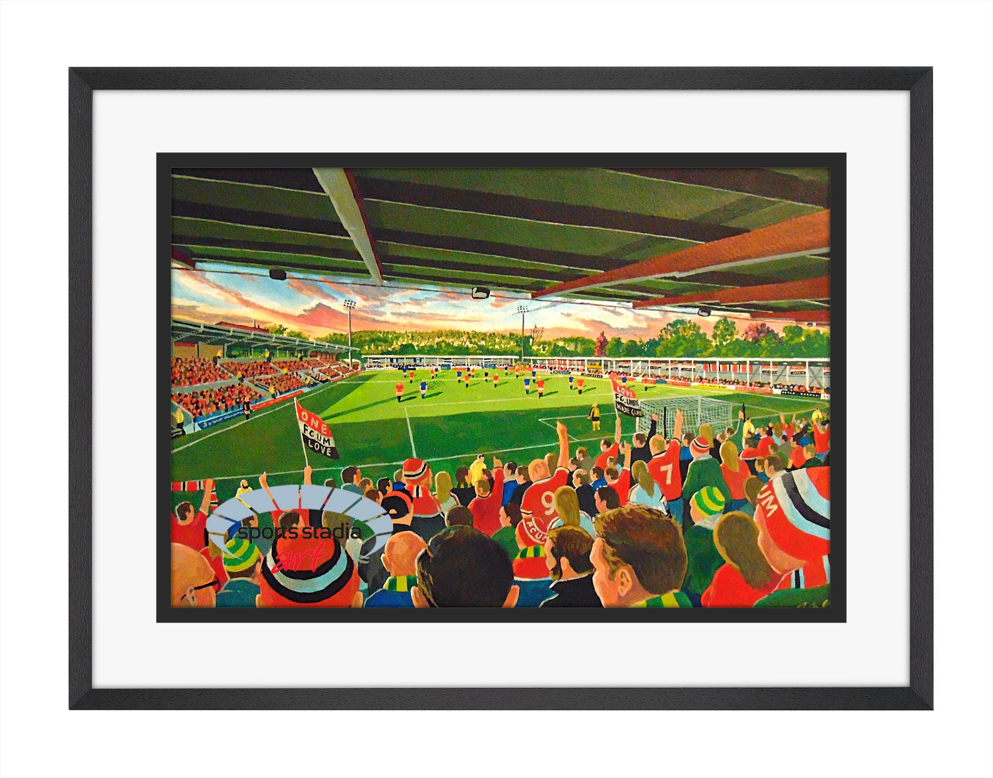 FC United of Manchester Broadhurst Park Stadium Wall Art A4 Print
