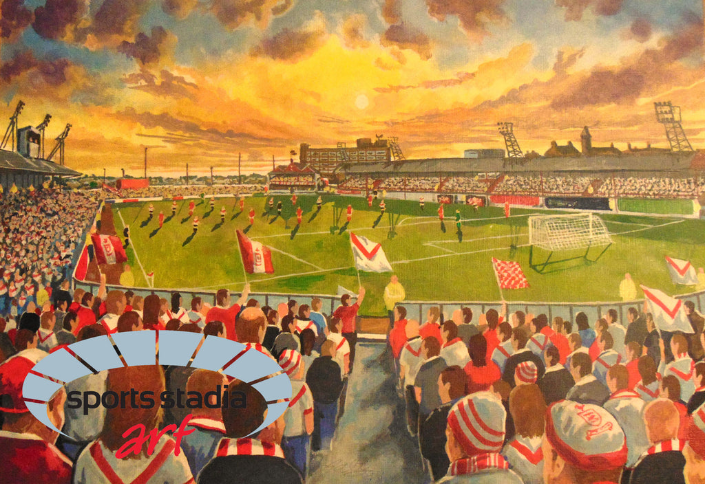 Airdrie FC Broomfield Park Stadium Wall Art A4 Print