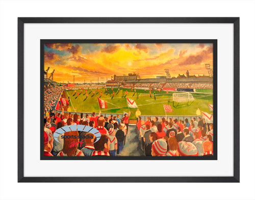 Airdrie FC Broomfield Park Stadium Wall Art A4 Print