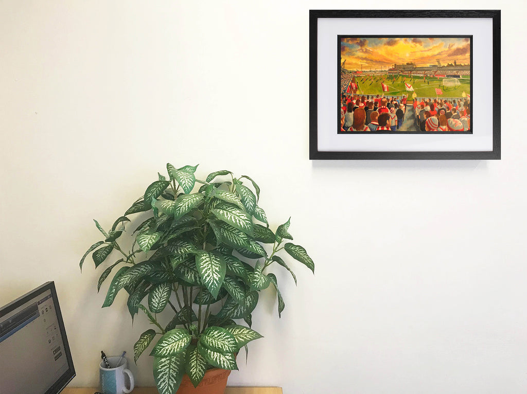 Airdrie FC Broomfield Park Stadium Wall Art A4 Print