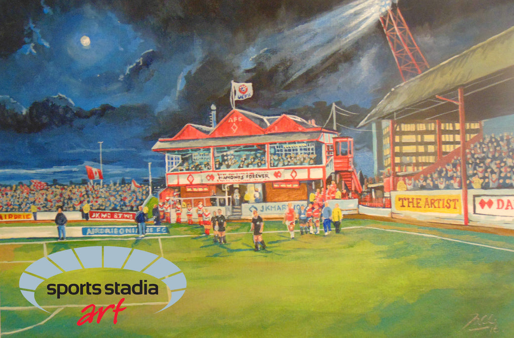 Airdrie FC Broomfield Park Stadium 'Paviliion' Art Jigsaw Puzzle