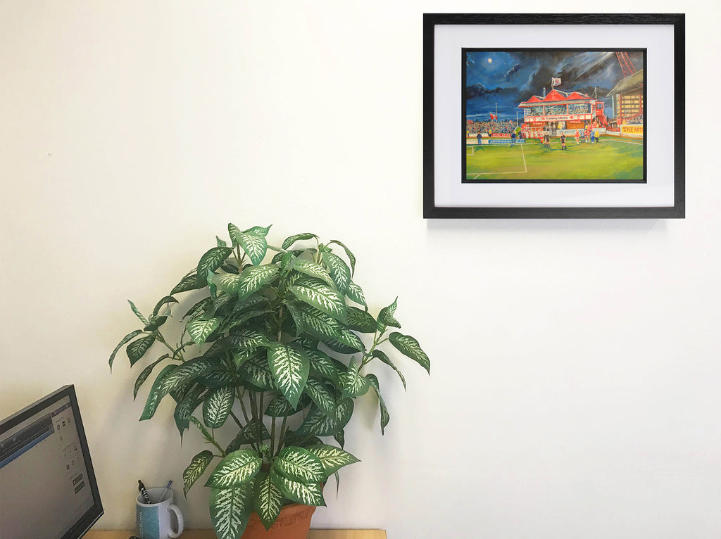 Airdrie FC Broomfield Park Stadium Pavillion Wall Art A4 Print