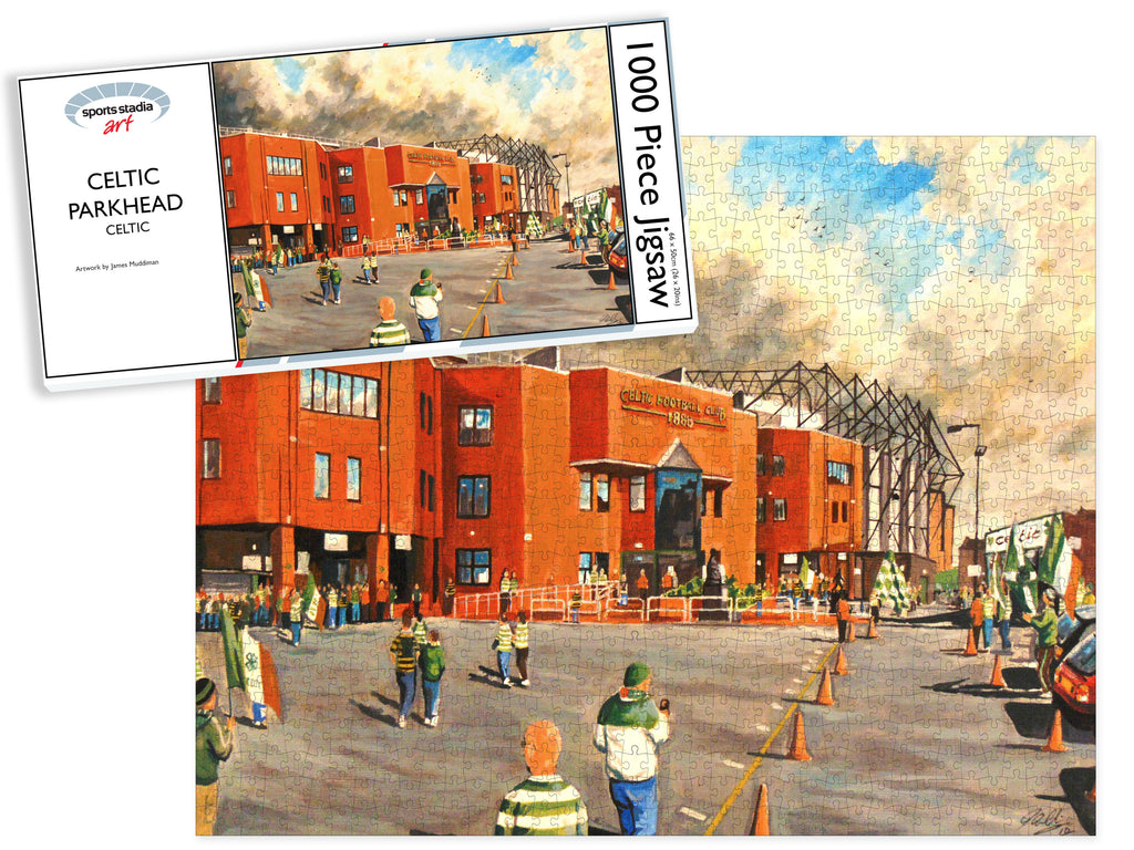Celtic FC Parkhead Stadium 'Going to the Match' Art Jigsaw Puzzle