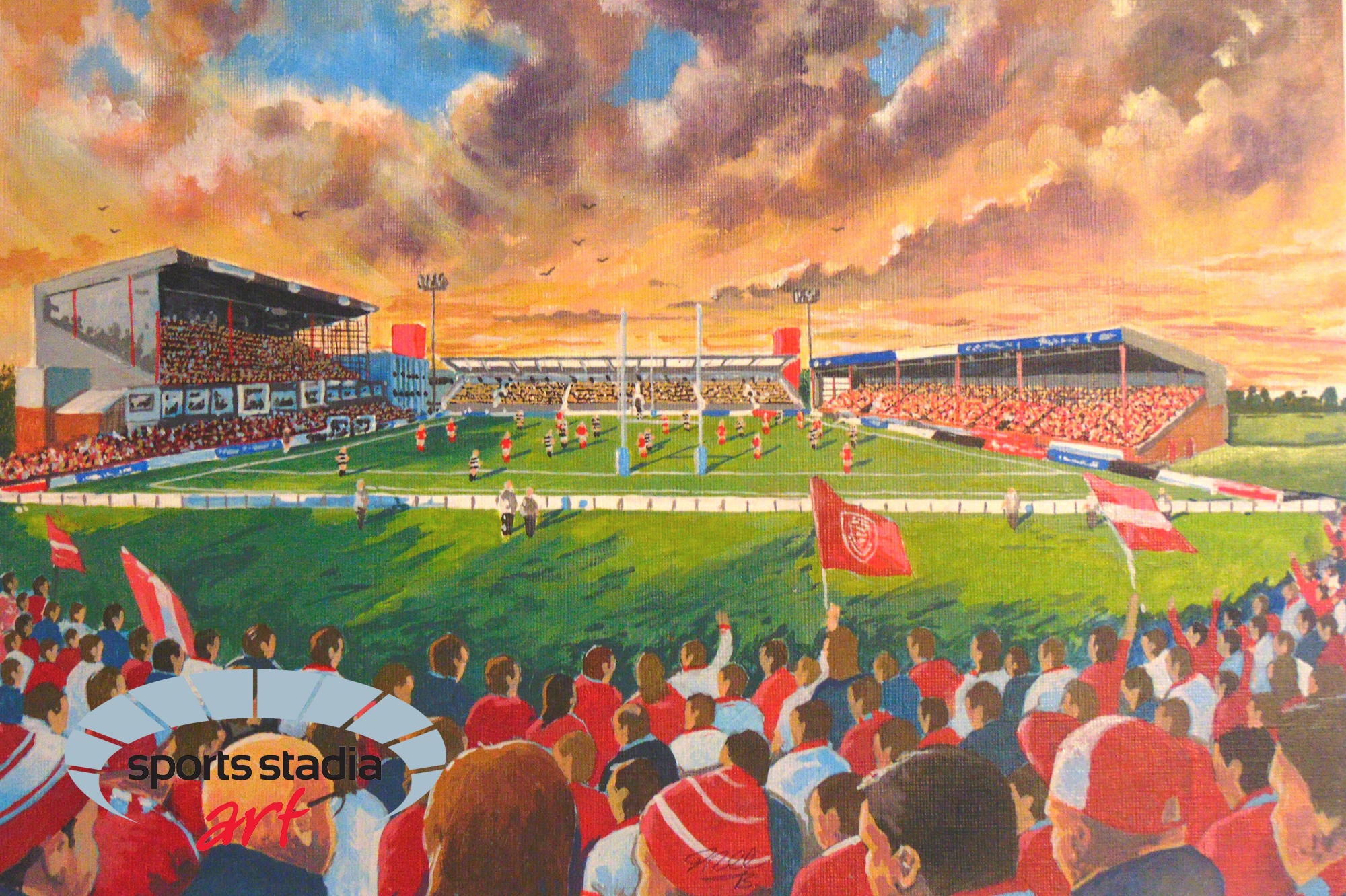Hull Kingston Rovers Rugby League Craven Park Stadium Wall Art A4 Print
