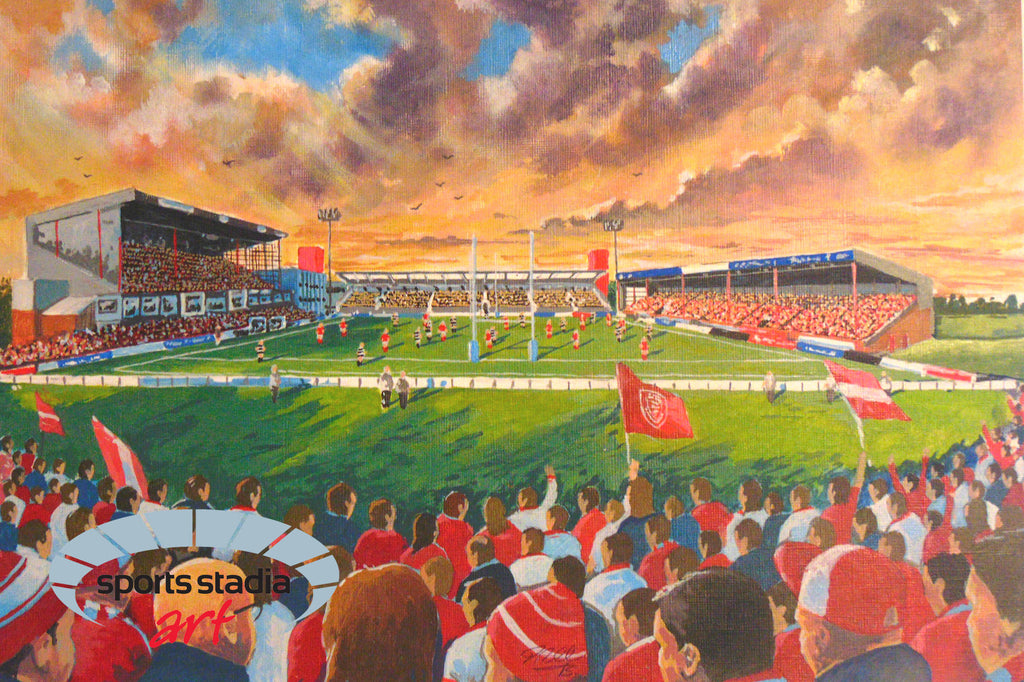 Hull Kingston Rovers Rugby League Craven Park Stadium Art Jigsaw Puzzle
