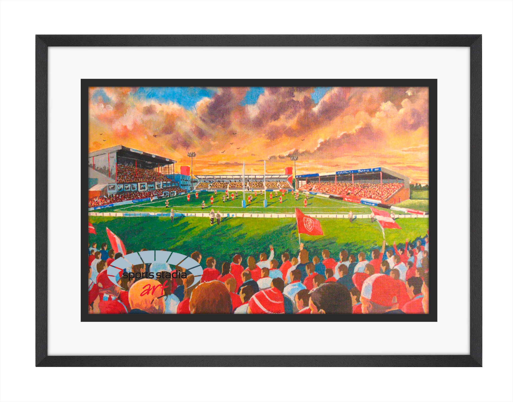 Hull Kingston Rovers Rugby League Craven Park Stadium Wall Art A4 Print