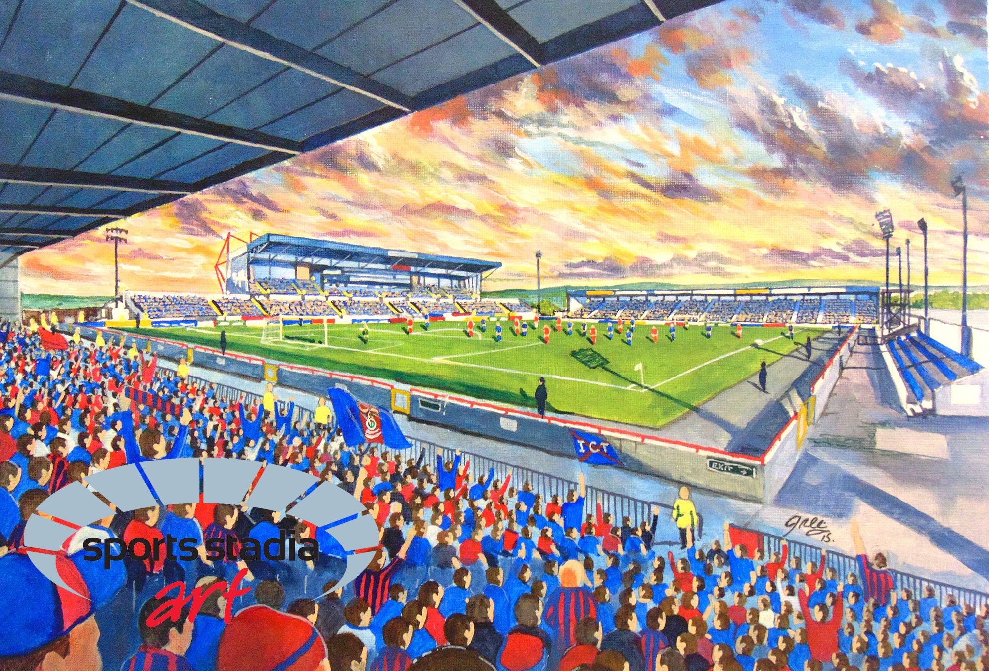 Caledonian Thistle FC Stadium Art Jigsaw Puzzle