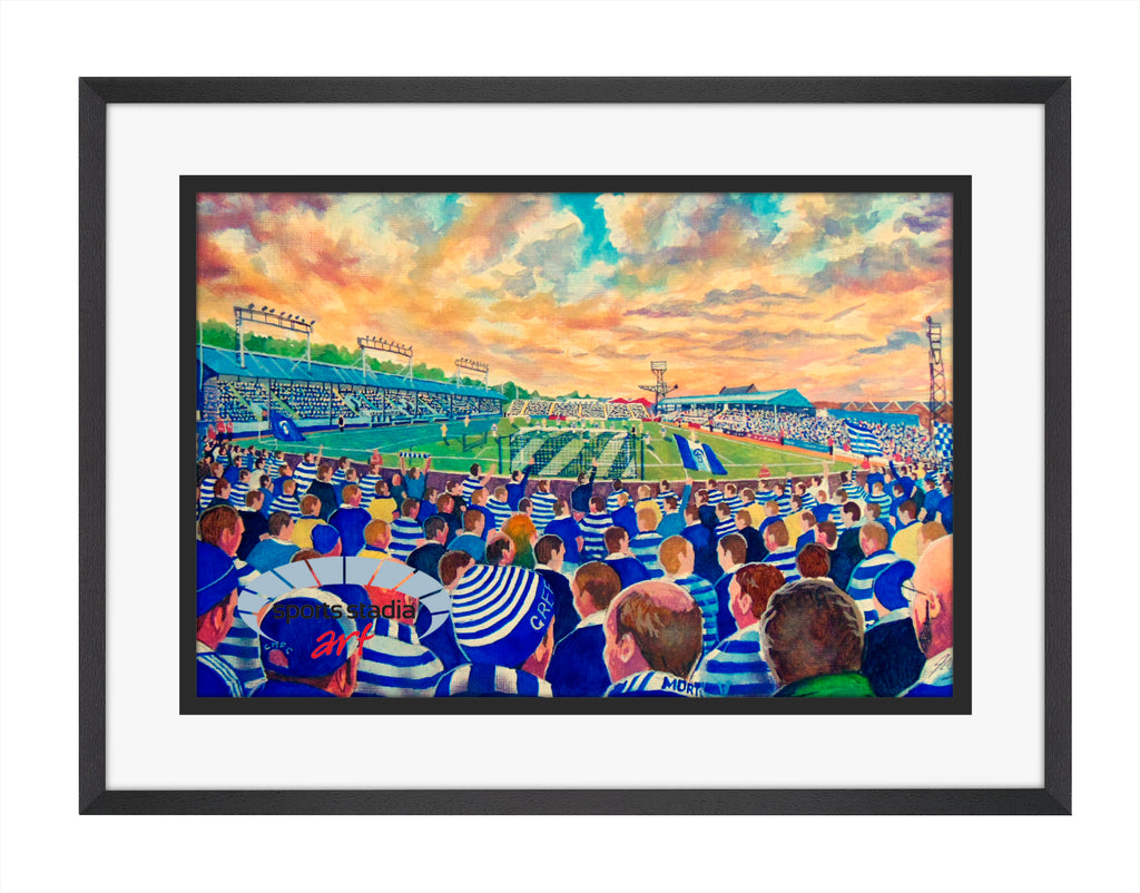 Greenock Morton FC Cappielow Park Stadium Wall Art A4 Print
